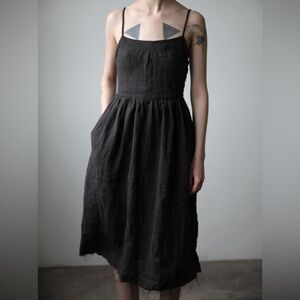 Ovate Washed Black Mathilde Dress